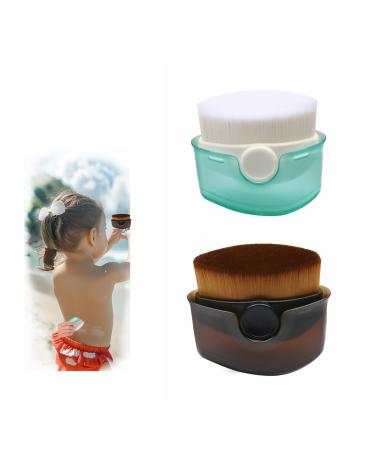 Sunscreen Applicator for Kids 2pcs Sunblock Buddy Brush Set Toddler Beach Essentials Covered Sun Lotion Applicator Sun Cream Brush