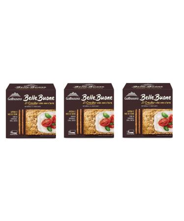 Galbusera BelleBuone Whole Grain Crackers with Oat and Seed Mix (5 x 40 g) 200 g Pack of 3