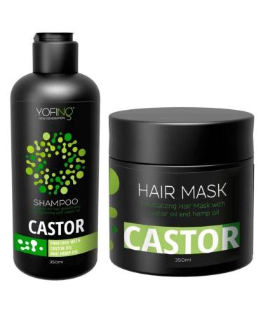 Castor Oil Shampoo & Mask with Biotin and Castor Oil For Hair Growth  For Strengthen and Restore Damaged  Thinning Hair - Sulfate Free