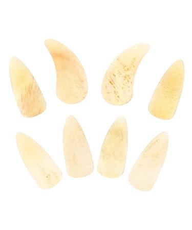 8pcs Guzheng nails thumb picks guitar picks for kids acoustic guitar plectrums Guzheng Accessories guzheng ox horn pick thin guitar picks child protective cover horns portable 2.5X1.2X0.1CM Light Yellow 03