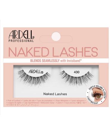 Ardell Strip Lashes Naked Lashes 430 with Invisiband, 1 pair 1 Pair (Pack of 1) Naked Lashes 430