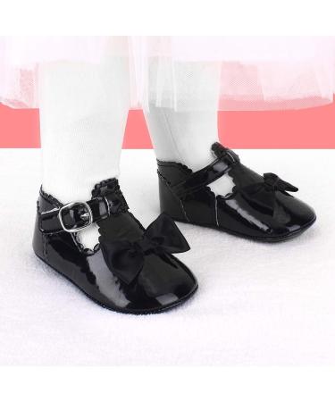 LACOFIA Baby Girls Anti-Slip Mary Jane Shoes, Black, 3-6 Months - Buy Online on GoSupps.com