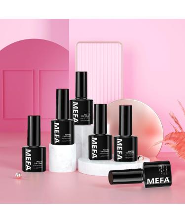 MEFA Gel Nail Polish Set 6 Colors Nude Pink Gel Polish Set Gel Polish Set Soak Off UV Gel White Nail Gel Manicure Nail Art Salon DIY Home Pink White - Buy Online on GoSupps.com