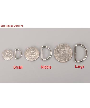 CrocSee 1 inch Metal D Ring Pack of 100 - Non Welded Nickel Plated - Large Size - Buy Online on GoSupps.com