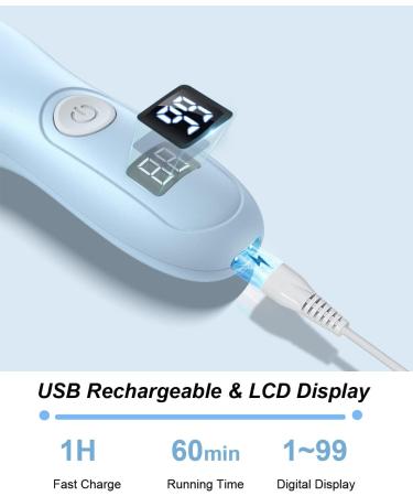 OPENBEAUTY Baby Hair Clippers Low Noise Hair Trimmer for Kids Waterproof USB Rechargeable Cordless Haircut Kit with LCD Display Blue - Buy Online on GoSupps.com