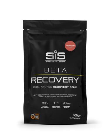 Science in Sport BETA Recovery Powder 500g Chocolate - Recovery Sports Drink Powder with Carbohydrates and Proteins in a 2:1 Ratio, Powder Drink to Accompany Training