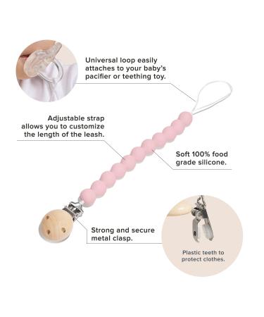 Premium Silicone Pacifier Clip | Safe & Secure Binky Toy Holder | Pink Unisex Design for Babies & Toddlers | Center Coast Collections - Buy Online on GoSupps.com
