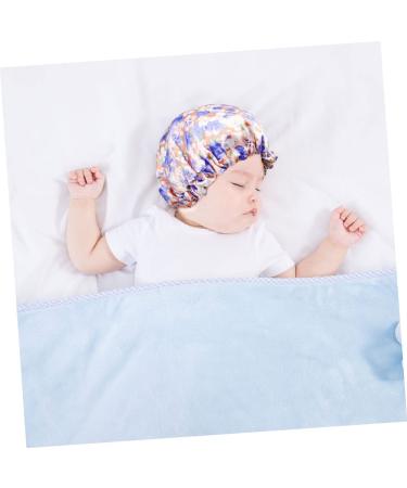 Hemoton Kids Shower Cap - Adjustable Double Layer Flowers Blue Bath Hat for Night Sleeping - Buy Online on GoSupps.com
