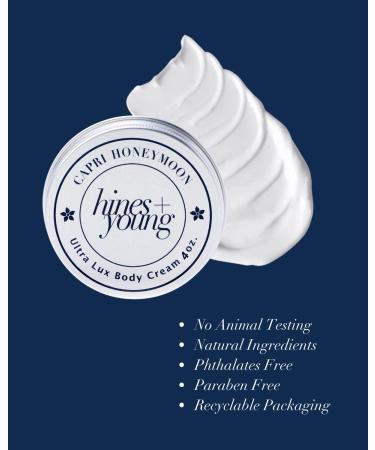 Tin Body Cream - Hydrating & Nourishing for Softer Skin | Natural Ingredients All Skin Types | Phthalate & Paraben Free - Capri Honeymoon (4 oz - Buy Online on GoSupps.com