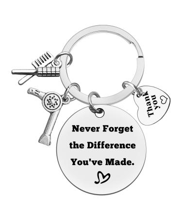 Xiahuyu Hairdresser Thank You Gifts Hairdresser Keychain Hair Stylist Appreciation Gifts Hairdresser Retirement Gift Cosmetology Graduation Gift Leaving Christmas Birthday Gift for Barber