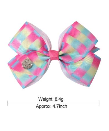 7pc JOJO Siwa Hair Bow Set for Girls | Large Grosgrain Ribbon Barrettes with Heart Emblem - Toddler Accessories - Buy Online on GoSupps.com
