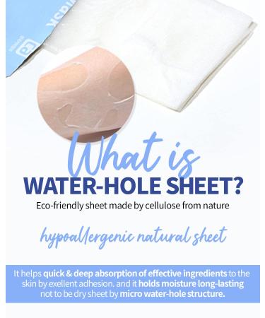 KabeElla Water Drop Mask | Moisturizing Facial Mask with Green Coffee Bean Hyaluronic Acid & Ceramide | Eco-Friendly Cellulose Sheet Masks (5 Sheets) - Dewy & Smooth Skin - Buy Online on GoSupps.com