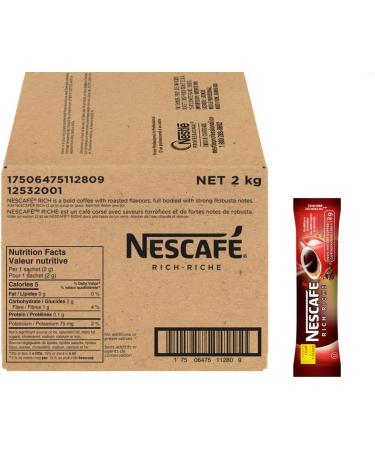 NESCAFE Rich Instant Coffee Single Serve Instant Coffee Packets 2kg Case (2gx1000) - Buy Online on GoSupps.com
