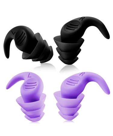 Dinjunhs Ear Plugs Noise Cancelling Silicone Ear Plugs for Sleeping  2pair Washable Reusable Noise Reduction Earplugs for Sleeping Snoring Work Studying Swimming and Travel