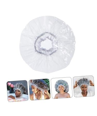 Transparent Plastic Shower Cap for Men and Women - Salon Bathing Head Cover - Buy Online on GoSupps.com