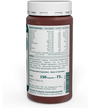 Q10 50 mg + B Vitamins Magnesium & Selenium Capsules - 150 Pcs | Premium Energy & Antioxidant Support | International Shipping - Buy Online on GoSupps.com