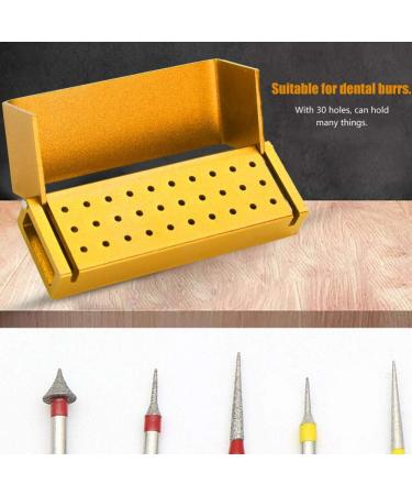 Buy Dental Autoclavable Box - 30 Hole Disinfection Holder for Dental Drill Tools - Aluminum Golden | International Shipping - Buy Online on GoSupps.com