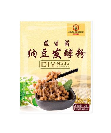3g/pack DIY Natto Powder Bacillus Sticky Fermented Soy Beans Yeast for Making Sticky Fermented Soy Beans Gastrointestinal Regulation - Buy Online on GoSupps.com