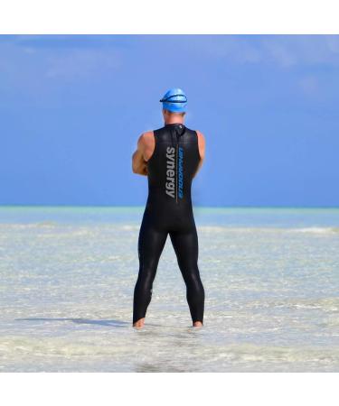 Synergy Men's Endorphin Sleeveless Triathlon Wetsuit 5/3mm - Smoothskin Neoprene - USAT Approved - Buy Online on GoSupps.com