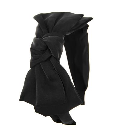 Buy Axy Black Satin Headband with Large Double Bow - Vintage Hairband 16cm x 7.5cm - International Shipping - Buy Online on GoSupps.com