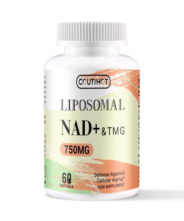 Liposomal NAD+ 500mg with TMG 250mg Actual NAD+ Supplement (Not a Precursor) Superior Absorption Natural Energy Boost for Longevity & Cellular Health (Pack of 1) 60 count (Pack of 1)