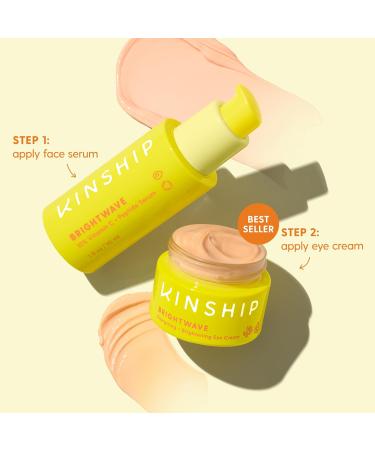 Kinship Brightwave Vitamin C Face + Eye Duo | Brightening Serum & Eye Cream for Dark Spots Fine Lines & Puffiness | All Skin Types - Buy Online on GoSupps.com