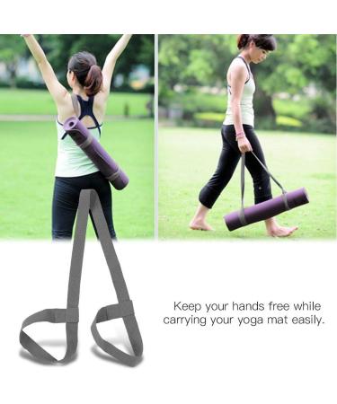 Weiyiroty Portable Yoga Mat Strap - Adjustable Soft Sling for Fitness | Stretch Belt for All Mats (Gray) - Buy Online on GoSupps.com