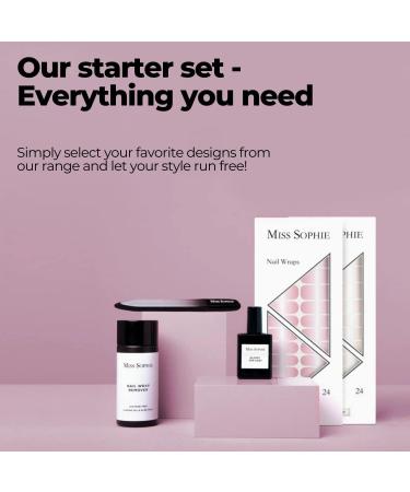 Miss Sophie Cookies N Cream Nail Foils - 24 Ultra-Thin Strips for Fingernails & Toenails - Buy Online on GoSupps.com