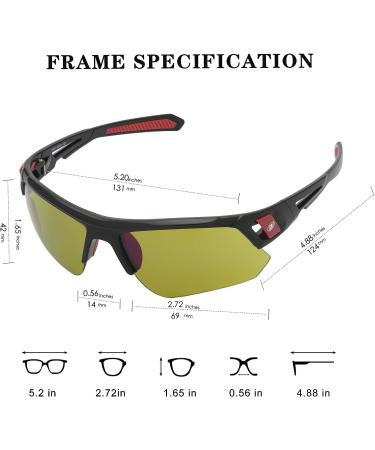 BLAITEJUS Golf Sunglasses | Semi-Rimless Sports Shades for Men Women | UV400 Protection - Buy Online on GoSupps.com