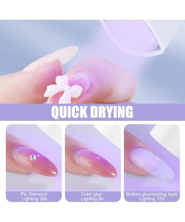 Mini UV Lamps for Gel Nails Protect Skin Gel LED Nail Lamp Rechargeable USB UV Light Flash Cure Nail Dryer Curing Gel Polishes Nail Glue Stickers Glitter Nail Art with Nail Art Pen Gift for Women - Buy Online on GoSupps.com