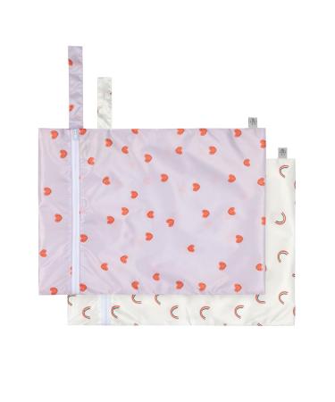 L SSIG wet bag reusable for child baby 2 pieces/wet bag Happy Rascals Heart