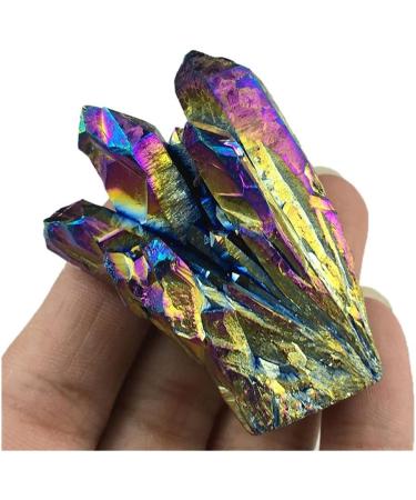 Natural Crystal Rough 1pcs Natural Quartz Crystal Stone Rainbow Titanium Cluster Colorful Cluster SpecimenHome Desk DecorationsCrystal dingchi (Color : As Photo Show Size : 30g) 30g As Photo Show - Buy Online on GoSupps.com