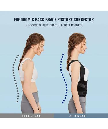Wallfire Back Brace Posture Corrector for Women and Men Adjustable Posture Trainer for Back and Shoulder Pain Relief Comfortable and Breathable Back Support Brace for Hunchback Correction - Buy Online on GoSupps.com