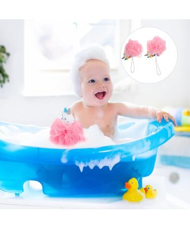 Minkissy 2Pcs Unicorn Shower Loofah - Exfoliating Bath Mesh Pouf Balls for Kids & Adults - Pink Unicorn Body Scrubber - Buy Online on GoSupps.com