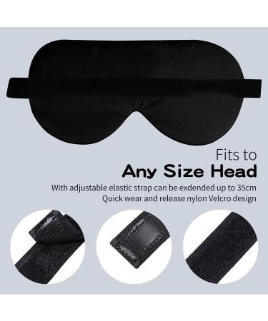Pacearm Modal Sleep Mask - Soft & Comfortable Eye Mask for Men and Women - Adjustable Strap - Black - Buy Online on GoSupps.com