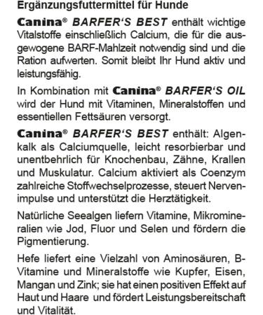Canina Barfer's Best 0.5 kg - Premium Dog Food for Healthy Nutrition | Fast International Shipping - Buy Online on GoSupps.com