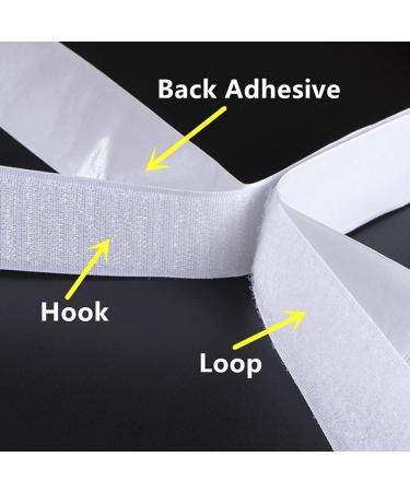 0.75 Inch 82 Feet /25m White Self Adhesive Hook and Loop Tape Sticky Back Fastening Tape  Self-Adhesive Tapes for Stationery and Household Purposes White 3/4in x 82ft - Buy Online on GoSupps.com