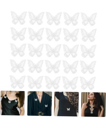 VILLCASE 60 Pcs Double Embroidered Butterfly Clothing Embroidery Cloth Sticker Jewel Stickers Flower Decorations Clear Hair Clips Wedding Ceremony Decorations Organza 3d Lace White Supplies - Buy Online on GoSupps.com