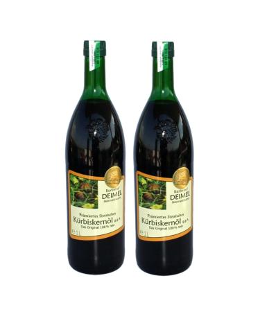 Pumpkin Deimel Styria/Austria - savings offer 2 x 1000ml - original Styrian pumpkin seed oil G.G.A.- 1 L (2 -person pack) annually