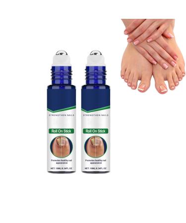 VKaoess Nail Care Roll On Stick Nail Strengthener for Damaged Nails Apply with Rollerball for Nail Care Prevents Skin and Supports Nail Health 2 Bottles