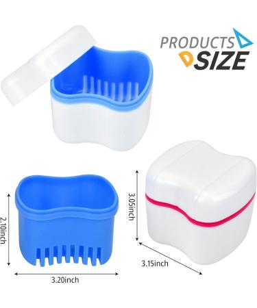 Denture Box Retainer Case Denture Storage Bath Box Denture Holder Box Cleaning Box Lightweight and Portable Cleaning Box with Filter (L Blue) L Blue - Buy Online on GoSupps.com