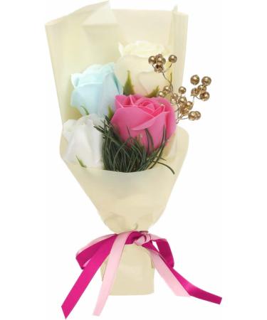  Emanuela Biffoli Emanuela Biffoli - Bouquet of Soap Flowers with 4 Roses Water Lily and Green Tea/Lotus Flowers and Matcha Tea 1 box 30g  - Buy Online on GoSupps.com