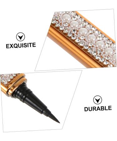 SOESFOUFU 3pcs Self Adhesive Mascara Self-adhesive Eye Liner Makeup Tools No Blooming Eye Liner Plastic Golden - Buy Online on GoSupps.com