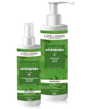 DERMOCURA Capellissima Professional antidandruff set completely eliminates and prevents dandruff shampoo 250 ml and antidandruff lotion 150 ml immediate efficacy for all types of skin and hair - Buy Online on GoSupps.com