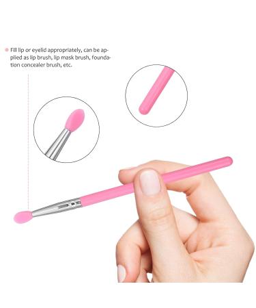 FOMIYES 6pcs Silicone Makeup Brush Set Lip Gloss Eyebrow and Lip Brush Applicators for Women Miss Pink 13x0.5cm - Buy Online on GoSupps.com