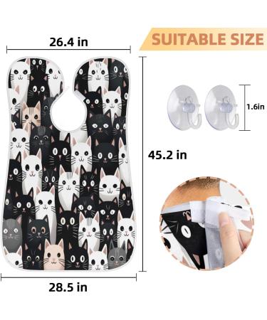 Beard Bib Apron for Men | Cute Cat Beard Hair Catcher | Perfect Fathers Day & Anniversary Gift | Beard Bib with Suction Cups - Buy Online on GoSupps.com