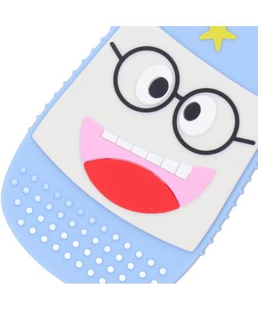 Soft Silicone Baby Teething Toy - Slipper Shaped Design, Textured Patterns, Blue Color - Buy Online on GoSupps.com
