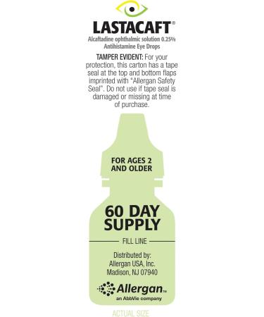 Lastacaft Once Daily Eye Allergy Itch Relief Drops 0.17 fl oz (5 mL) 1 Count - Buy Online on GoSupps.com