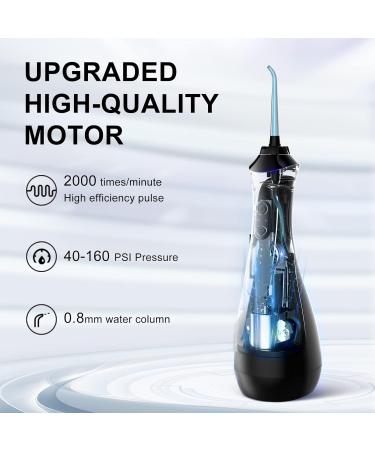 SEAGO Cordless Water Flosser - Portable Dental Water Irrigator with 5 Jet Tips | Rechargeable Teeth Cleaner for Adults - 833G Black - Buy Online on GoSupps.com