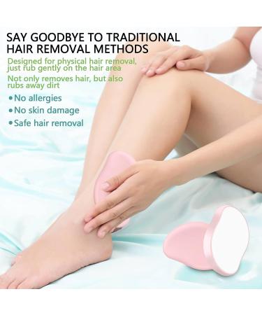 Masaigge Crystal Hair Eraser for Women and Men - Reusable Painless Hair Remover for Arms, Legs, Back - Exfoliation Tool (Matte Pink) - Buy Online on GoSupps.com